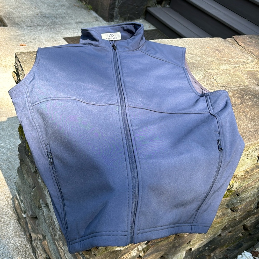 Vantage vest Lightweight Windproof Fleece-Lined Softshell Sleeveless/golf large